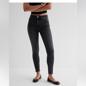 Black High Waisted Washed Black FlexX Skinny Jeans express women’s new